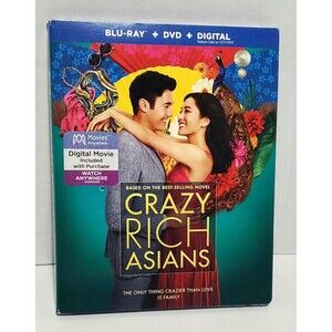 Crazy Rich Asians Blu-ray + DVD 2018 NEW Sealed Glamorous Rom-Com Movie